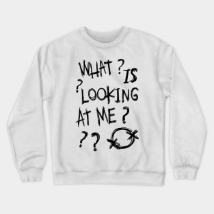 Unsettling Gaze of Slender Man: Staring into the Abyss Crewneck Sweatshirt